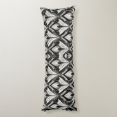 Coussins Longs Contraste noir et blanc (Dos (Vertical))