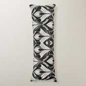 Coussins Longs Contraste noir et blanc (devant Vertical)