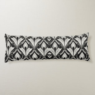 Coussins Longs Contraste noir et blanc