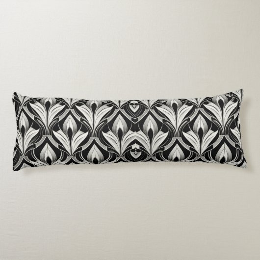 Coussins Longs Contraste noir et blanc (Dos)