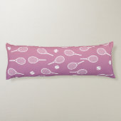 Coussins Longs Cool Blanc Retro Racquets de Tennis Motif Gradient (Dos)