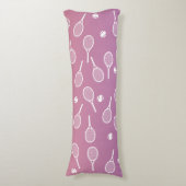 Coussins Longs Cool Blanc Retro Racquets de Tennis Motif Gradient (Devant (Vertical))