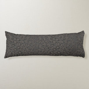 Coussins Longs Cool noir gris cheetah imprimé monogramme