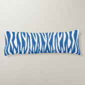 Coussins Longs Copie bleue de zèbre de denim (Dos)