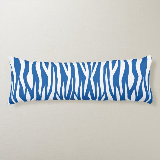 Coussins Longs Copie bleue de zèbre de denim (Devant)