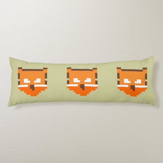 Coussins Longs Coque-coque iphone Mate, face de renard pixé (Devant)