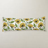 Coussins Longs Coquelicots jaunes et coccinelles (Dos)