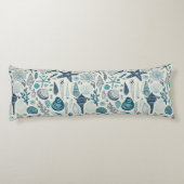 Coussins Longs Coques de mer sur le blanc (Dos)