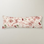 Coussins Longs Coquette Vintage Rose Bow & Cerise Esthétique (Devant)