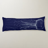 Coussins Longs Coquillages blancs et bleus (Dos)