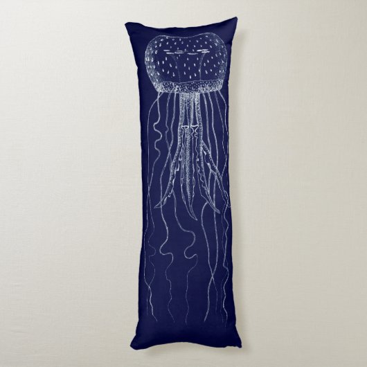 Coussins Longs Coquillages blancs et bleus (Dos (Vertical))