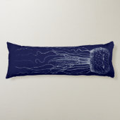 Coussins Longs Coquillages blancs et bleus (Devant)