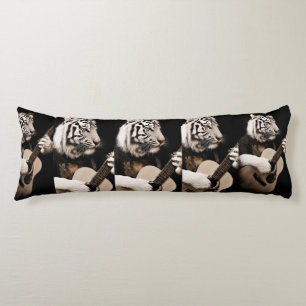 Coussins Longs Cordes de Tigre – Art Musical Élégant