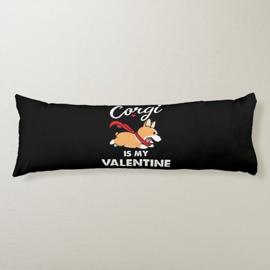 Coussins Longs Corgi Valentine (Devant)