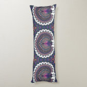 Coussins Longs Cosmic Peacock Mandala (Dos (Vertical))