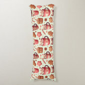 Coussins Longs Cosy Christmas Cocoa and Gingerpain Motif (Devant (Vertical))