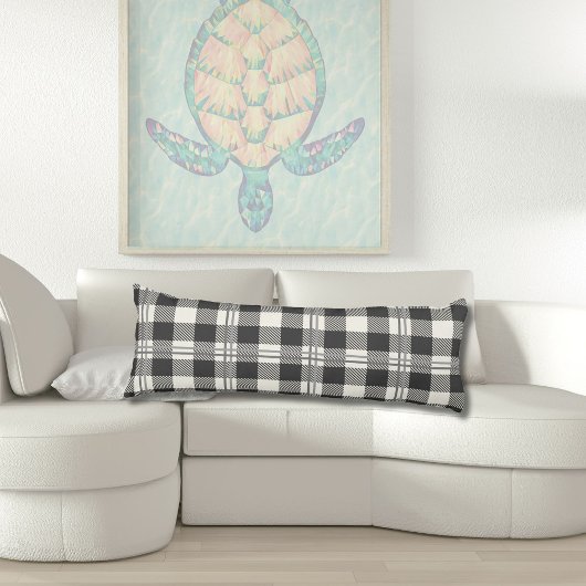 Coussins Longs Cosy Gris Foncé De Buffle Blanc Plaid