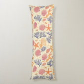 Coussins Longs Côtière rustique - Coquillages, Poissons étoilés, (Dos (Vertical))
