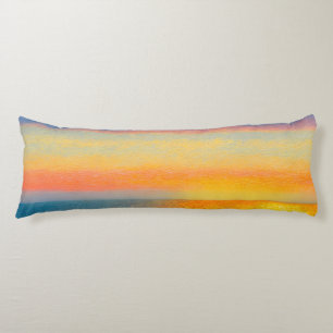 Coussins Longs Coucher de soleil de la mer d'Orange