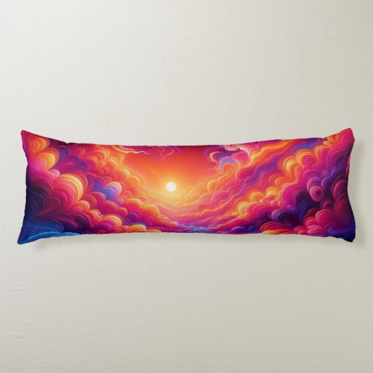 Coussins Longs Coucher de soleil de Neon (Devant)