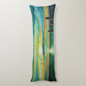 Coussins Longs Coucher du soleil d'Aqua (Dos (Vertical))