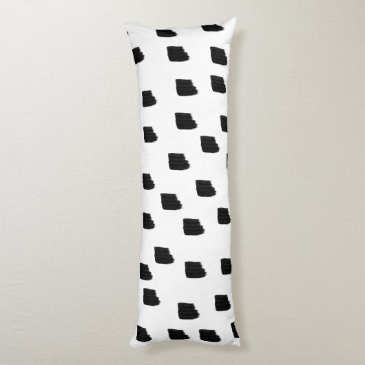 Coussins Longs Couleur d'eau noir et blanc (Dos (Vertical))