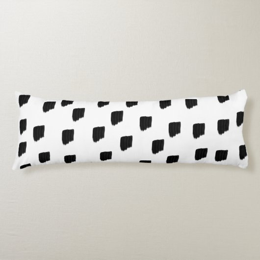Coussins Longs Couleur d'eau noir et blanc (Devant)