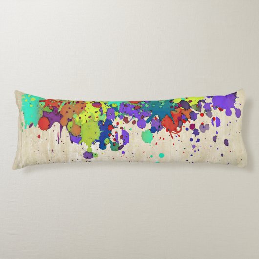 Coussins Longs COULEUR FUNNY SPLASH I + vos idées (Devant)