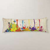 Coussins Longs COULEUR FUNNY SPLASH II + votre backgr. & idées (Dos)