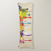 Coussins Longs COULEUR FUNNY SPLASH II + votre backgr. & idées (Devant (Vertical))