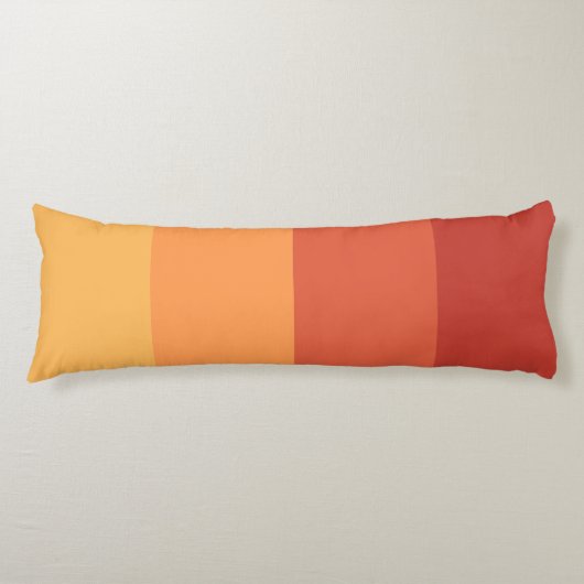 Coussins Longs Couleurs chaudes - rayures teintes rétro  (Devant)