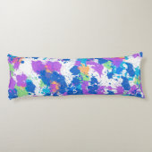 Coussins Longs Couleurs cool Peinture Abstraite, Blurple (Dos)