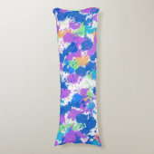 Coussins Longs Couleurs cool Peinture Abstraite, Blurple (Devant (Vertical))