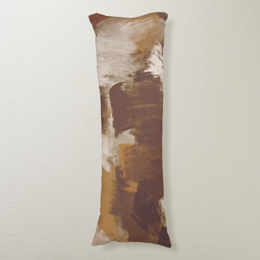 Coussins Longs Couleurs de café Abstraites Paint Strokes (Devant (Vertical))