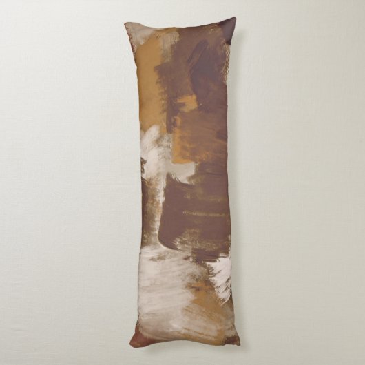 Coussins Longs Couleurs de café Abstraites Paint Strokes (Dos (Vertical))