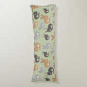 Coussins Longs Couleurs neutres du Motif de lapin mou (Devant (Vertical))