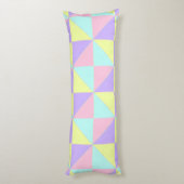 Coussins Longs Couleurs pastel & coeurs violets battre (Dos (Vertical))