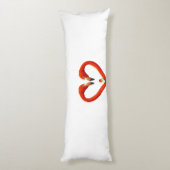 Coussins Longs Couple Flamant rose rose sur blanc (Dos (Vertical))