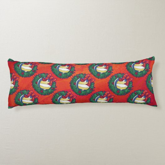 Coussins Longs Courbe de Noël de volley-ball (Dos)