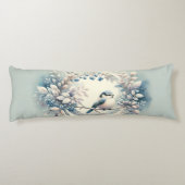 Coussins Longs Couronne de baies de merlebleu d'hiver (Dos)