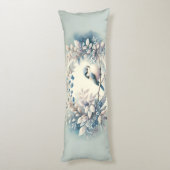 Coussins Longs Couronne de baies de merlebleu d'hiver (Dos (Vertical))