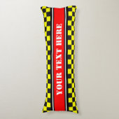 Coussins Longs Course de voiture / Motif d'échecs + votre backgr. (Devant (Vertical))