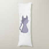Coussins Longs Couvercle arrière de couette de chat timide (Devant (Vertical))