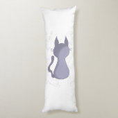 Coussins Longs Couvercle arrière de couette de chat timide (Dos (Vertical))
