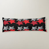 Coussins Longs Couverture noire, rouge et grise (Dos)