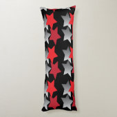 Coussins Longs Couverture noire, rouge et grise (Dos (Vertical))