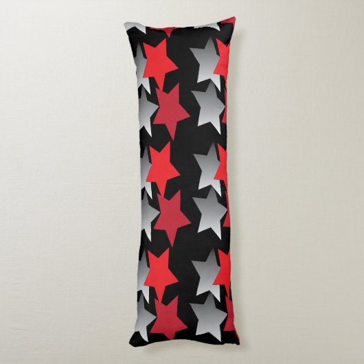 Coussins Longs Couverture noire, rouge et grise (Dos (Vertical))