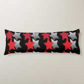Coussins Longs Couverture noire, rouge et grise (Devant)