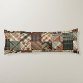 Coussins Longs Couverture Patchwork à Tartan (Dos)