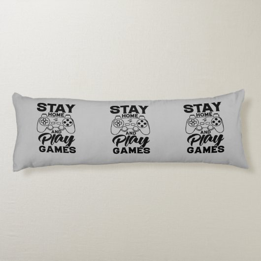 Coussins Longs COVID 19 Cadeau Gamer de quarantaine - Restez à la (Dos)
